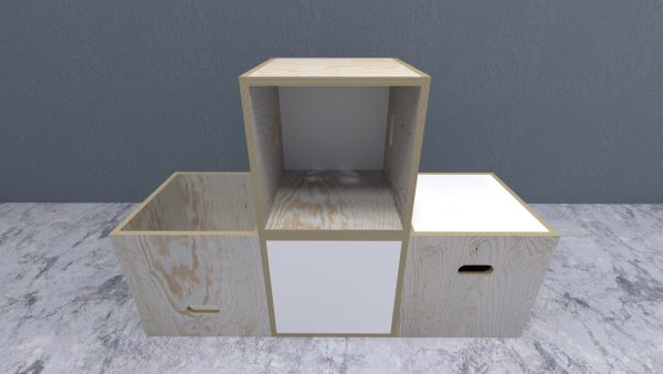 4 Cubos multipropósito 3 en 1