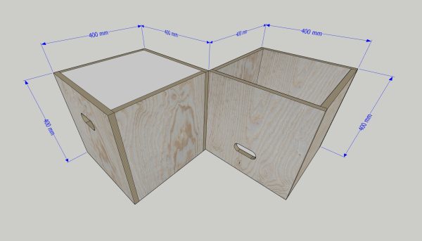 4 Cubos multipropósito 3 en 1