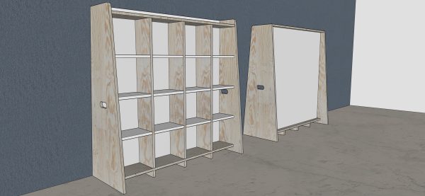 Pizarra educativa con Estantería organizadora 2 en 1.