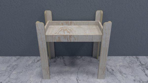 Mesa de luz estilo Montessori 3 en 1 con soporte bandeja