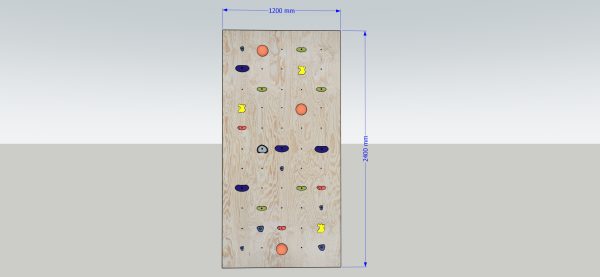 04 Muro de Escalada Infantil con 25 Presas mixtas