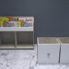 08 Librero Revistero Infantil con 2 Cubos organizadores