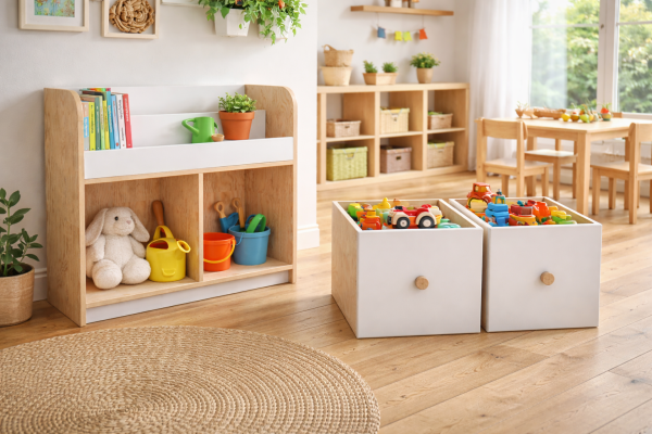 ChatGPT Image 11 ene 2026, 05_51_19 p.m. Librero Revistero Infantil con 2 Cubos organizadores