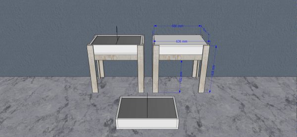 Mesa de luz estilo Montessori 3 en 1 con soporte bandeja