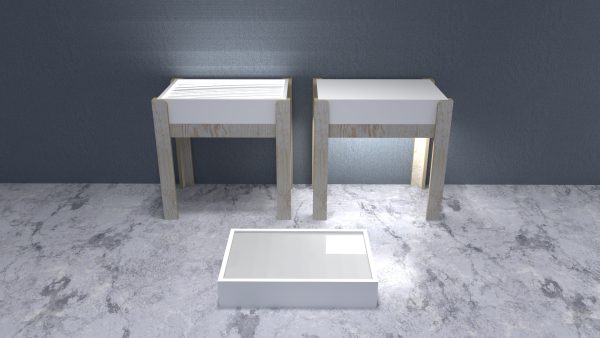 Mesa de luz estilo Montessori 3 en 1 con soporte bandeja