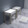 Mesa de luz estilo Montessori 3 en 1 con soporte bandeja