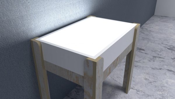 Mesa de luz estilo Montessori 3 en 1 con soporte bandeja