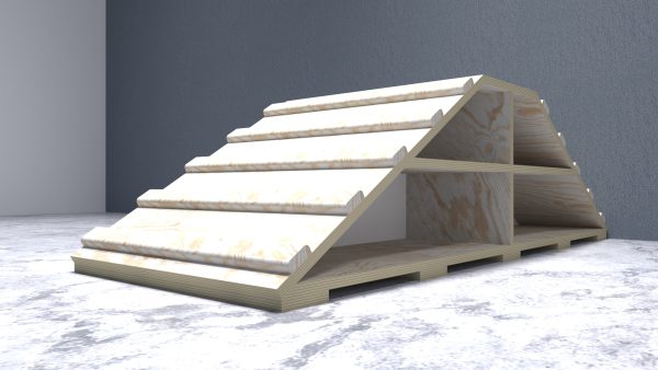 Rampa de Aprendizaje motriz con estantería organizadora